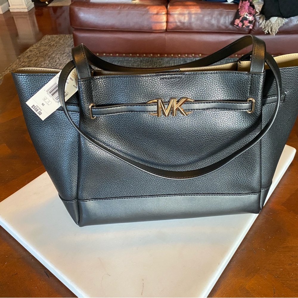 Michael Kors Black and Gold Tote Bag NWT fits most laptops